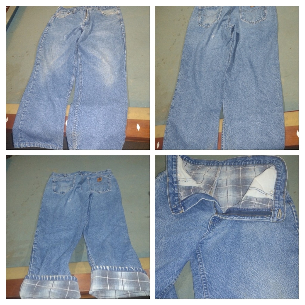 Carhartt flannel lined jeans